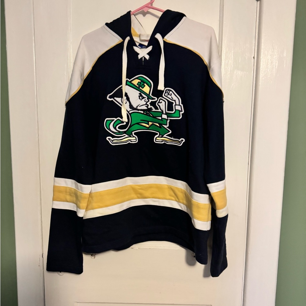 Men's Hoodie - Navy and Gold